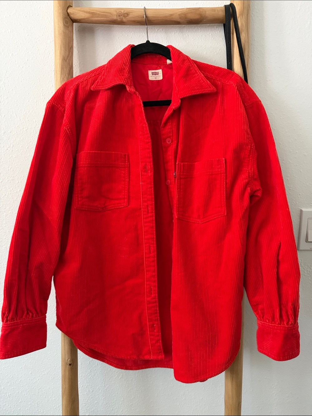 Levi's Vibrant Red Corduroy Button-Front Shirt